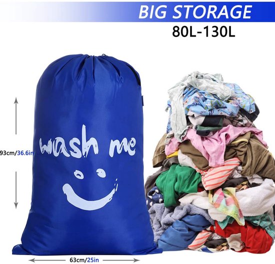 Ihomagic Waszak voor op reis, vuile was, wasverzamelaar, grote opvouwbare wasmand, opbergtas, waston, wasmand, voor buiten, wasbakstof, 120 l, oranje