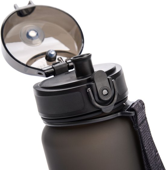 Meteor Sportbidon 650 ml - Fietsbidon - Sportaccessoire - Zwart van Meteor — afbeelding 2
