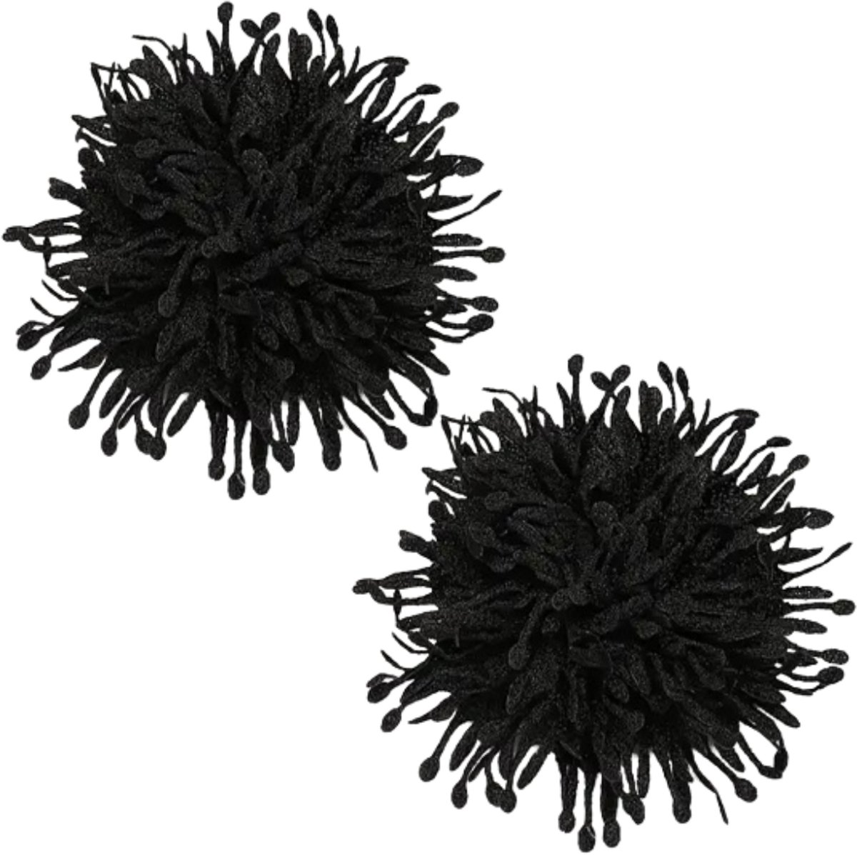 Slipper clips - Zwart- bloem- slipper en ballerina schoen- versiering- Charme Bijux