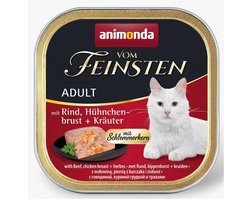 Kattenvoer Animonda Vom Feinsten Kip Kalfsvlees 100 g 100 L
