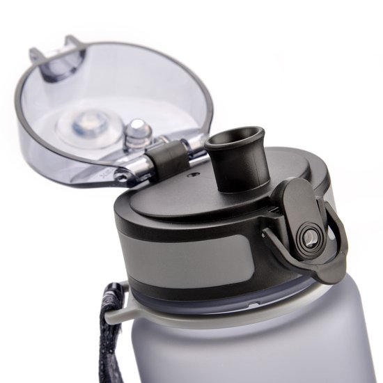 Meteor Sportbidon 1000 ml - Fietsbidon - Grijs - Sportfles, 1000 ml, Grijs van Meteor — afbeelding 4