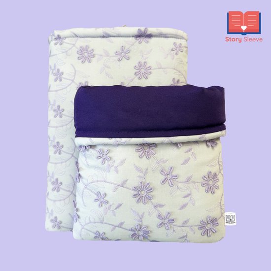 Story Sleeve - Book Sleeve / E-reader Sleeve Floralie - 27 x 23 cm - Ook geschikt voor E-reader - Boekenhoes - Boekbeschermer - Boekhoes - Booksleeve - Voor boek