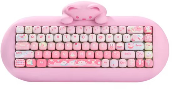Coopi - Roze IJscoupe PBT Keycaps - MOG Profiel-Dye Sublimatie-138 Toetsen - Roze/Wit