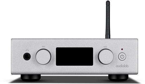 Audiolab D7 Digitaal Analoog Converter + Hoofdtelefoonversterker - 32-bit/768kHz DAC - Headphone Output - USB/Coax/Optisch Ingangen - Zilver