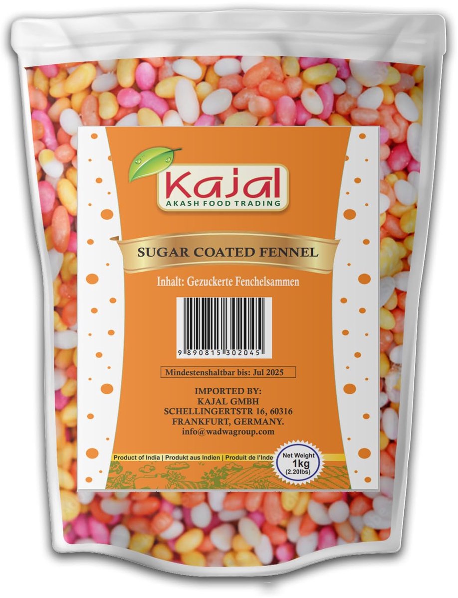 Kajal Krokante venkelzaadjes - suikergecoat, mondverfrisser, 1 kg