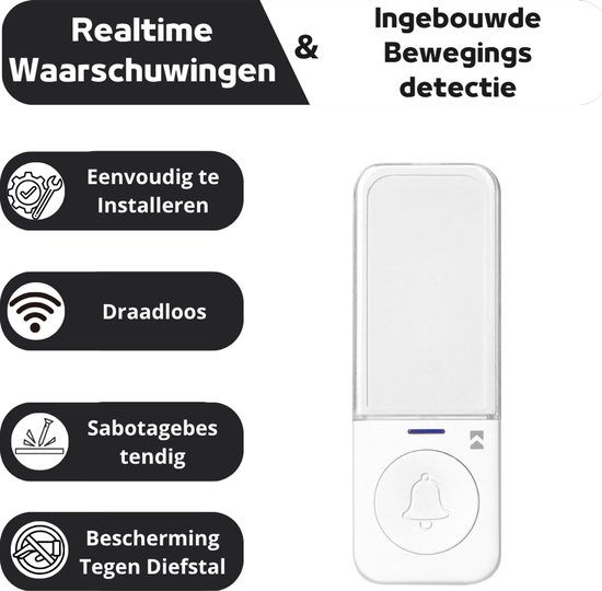 Eura Batterielose Funk-Türklingel CHILL-OUT WDP-82H2, Wasserdicht Mit 100m Reichweite 58 Klingeltoenen Und 4 Lautstaerkestufen Inkl Zwei Empfaengern