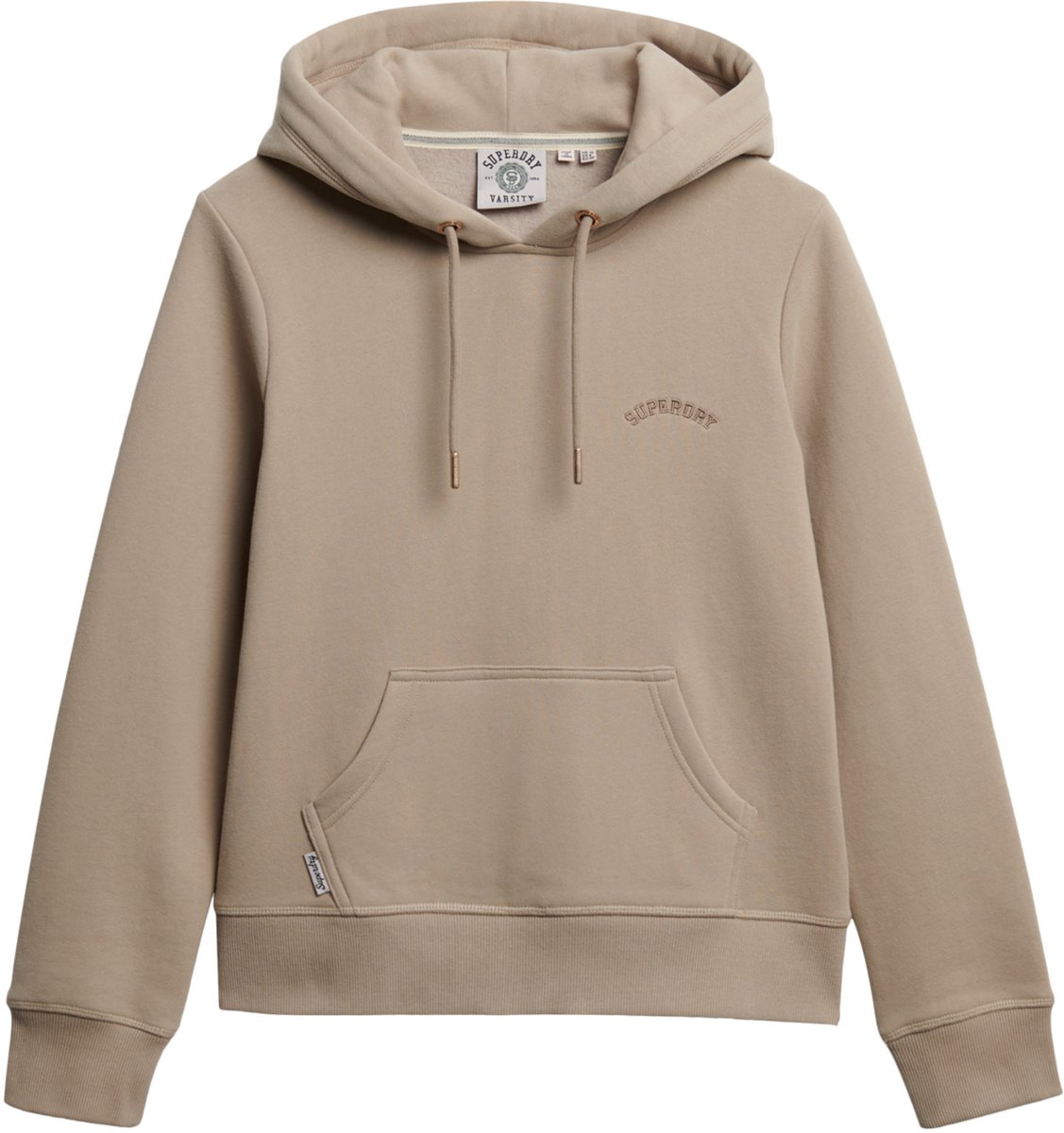 Superdry Essential Logo Emb Hoodie Dames Beige
