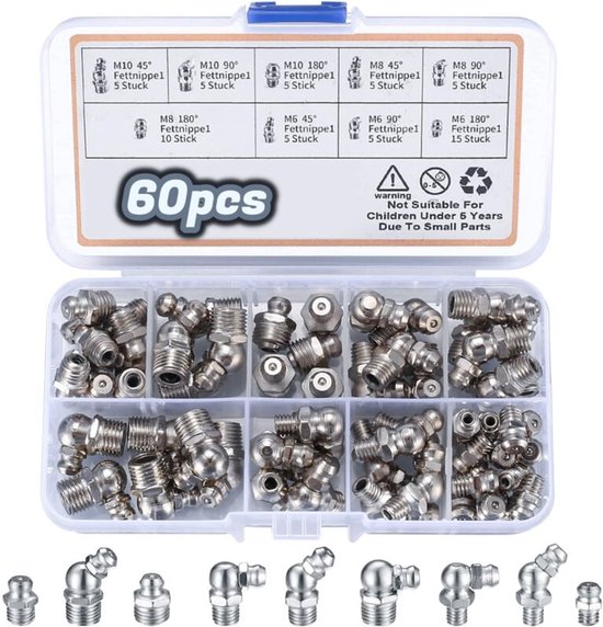 Smeernippel assortiment 140 stuk , Pressol 16 090