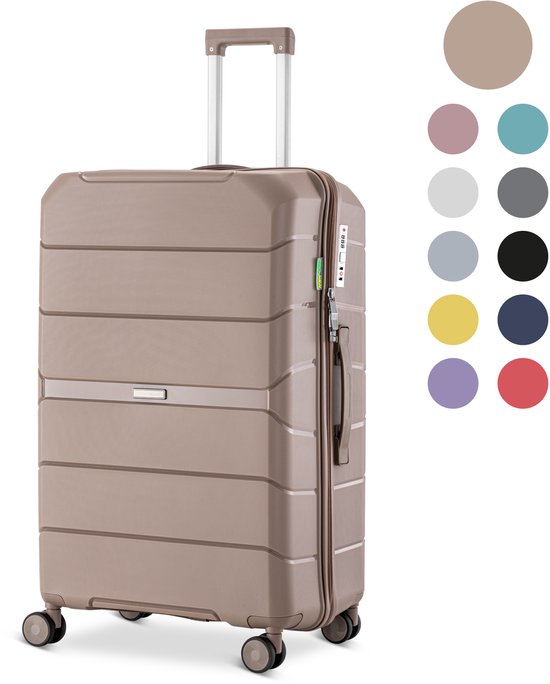 SKYCASES Urban Adventurer - Handbagage Koffer - Cijferslot - 44L - Spinner wielen - Reiskoffer met Kofferslot - Lichtgewicht Trolley - Champagne