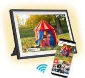 Bol.com Denver Digitale Fotolijst 10.1 inch - Ambient LED - HD - Frameo App - Fotokader - WiFi - IPS Touchscreen - 16GB - PFF1081 aanbieding