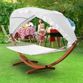 Bol.com Hangmat houtmet frame 415cm 2 Persoons hangmatstandaard Outdoor XXL tot 200 kg aanbieding