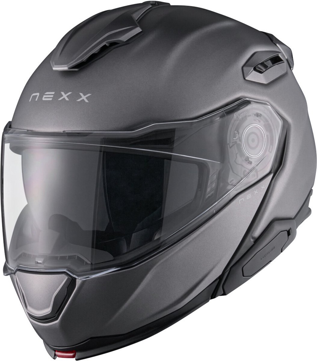 Nexx X.Lifetour Plain Mat Titan Systeemhelm - Maat L - Helm
