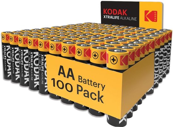 KODAK Xtralife Piles AA-LR6 Alcaline 1,5V – Pack de 100