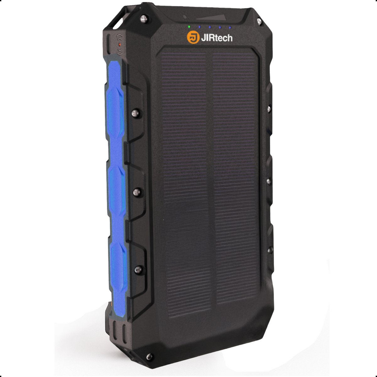 JIR Solar Powerbank 30.000 mAh met Ingebouwde Kabels - JIR - €74,95