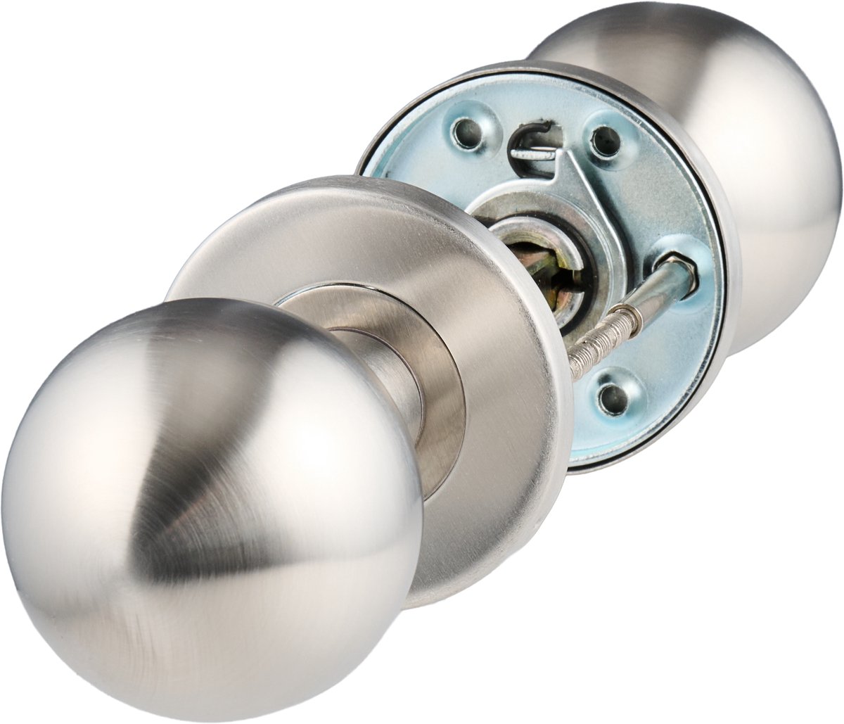 Ostiumhome® Livo - Deurbeslag - Deurknop op Rozet - Rond - RVS Zilver - 5 cm - voor Binnendeuren - Complete Set
