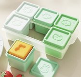 ZYLARO Babyvoeding bewaarbakjes set - 6x110ml siliconen baby bakjes met deksel - Magnetron & vaatwasmachinebestendige - Moedermelk bewaren - Diepvriesbakjes - 100% BPA vrij - Groen/licht Groen set
