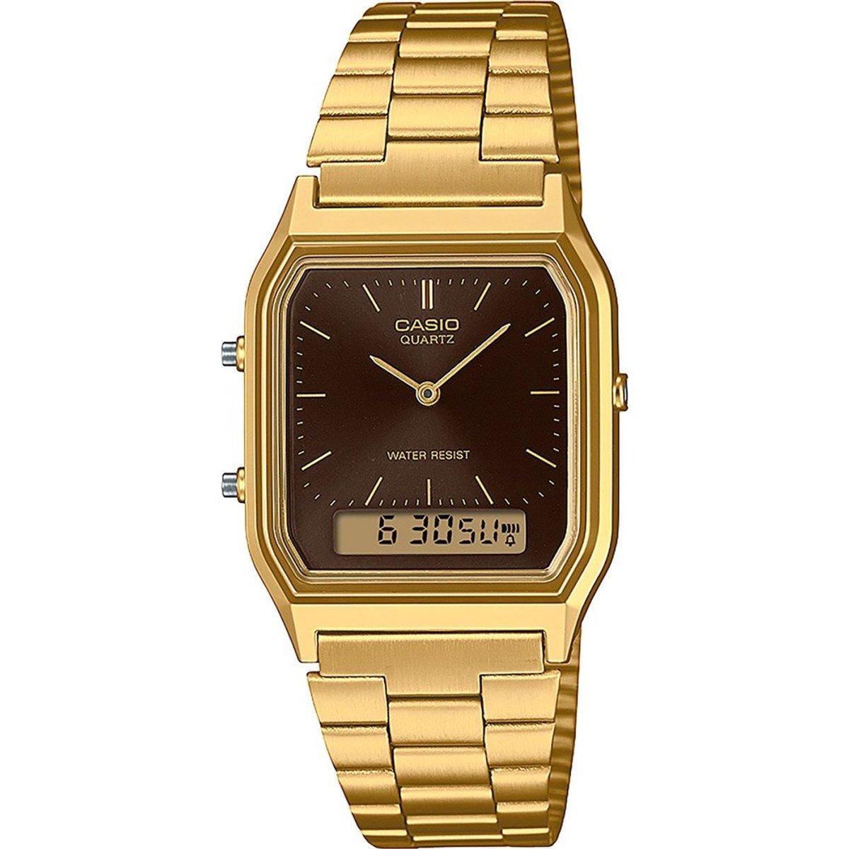 Casio Casio Collection Vintage AQ-230GA-5AMQYES Horloge - Staal - Goudkleurig - Ø 33.5 mm