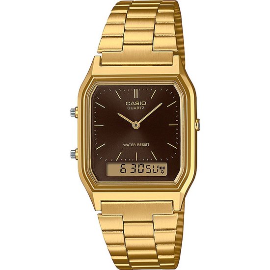 Casio Casio Collection Vintage AQ-230GA-5AMQYES Horloge - Staal - Goudkleurig - Ø 33.5 mm
