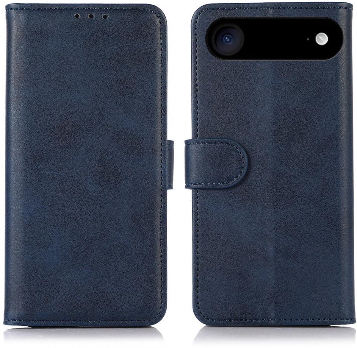 Mobigear Telefoonhoesje geschikt voor Apple iPhone Air Hoesje | Mobigear Wallet Bookcase Portemonnee | Pasjeshouder voor 3 Pasjes | Telefoonhoesje voor Pinpas / OV Kaart / Rijbewijs - Blauw