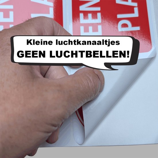 Jerma - Geen Fietsen plaatsen stickers - 2 stuks 8 x 25 cm -Vinyl - PVC vrij - zelfklevend