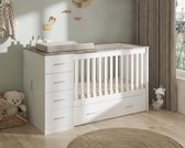 Born Lucky ® Combi Ledikant Memphis Wit Grijs