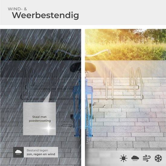 Tectake® Fietsenrek Voor 6 Fietsen Fietsenstandaard Stabiele Fietsenstalling Van Staal Bevestiging Aan Vloer En Muur Mogelijk Beide Kanten Bereikbaar Fietshouder Bandbreedte 35 60mm 2131711763