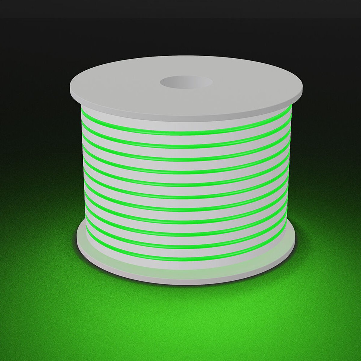 Braytron - LED Strip - 100m - 230V AC - 6W 350lm p/m - Groen - Neon - IP65