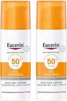 Bol.com Eucerin Sun Oil Control Gel-Crème SPF 50+ Zonnebrand - 50 ml 2 pack aanbieding