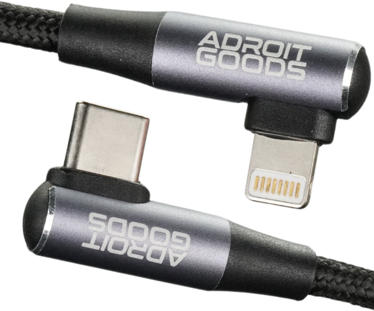AdroitGoods Usb-C Naar Lightning Oplaad Kabel - Pd - Snellaad Kabel - Gevlochten Nylon 2 Meter