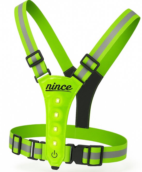 Nince Hardloop Verlichting Van Hoge Kwaliteit USB Oplaadbaar (Geel) - One Size