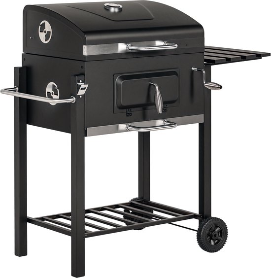 Outsunny - Houtskoolbarbecue - Metaal - 113L x 65B x 108H cm - Zwart