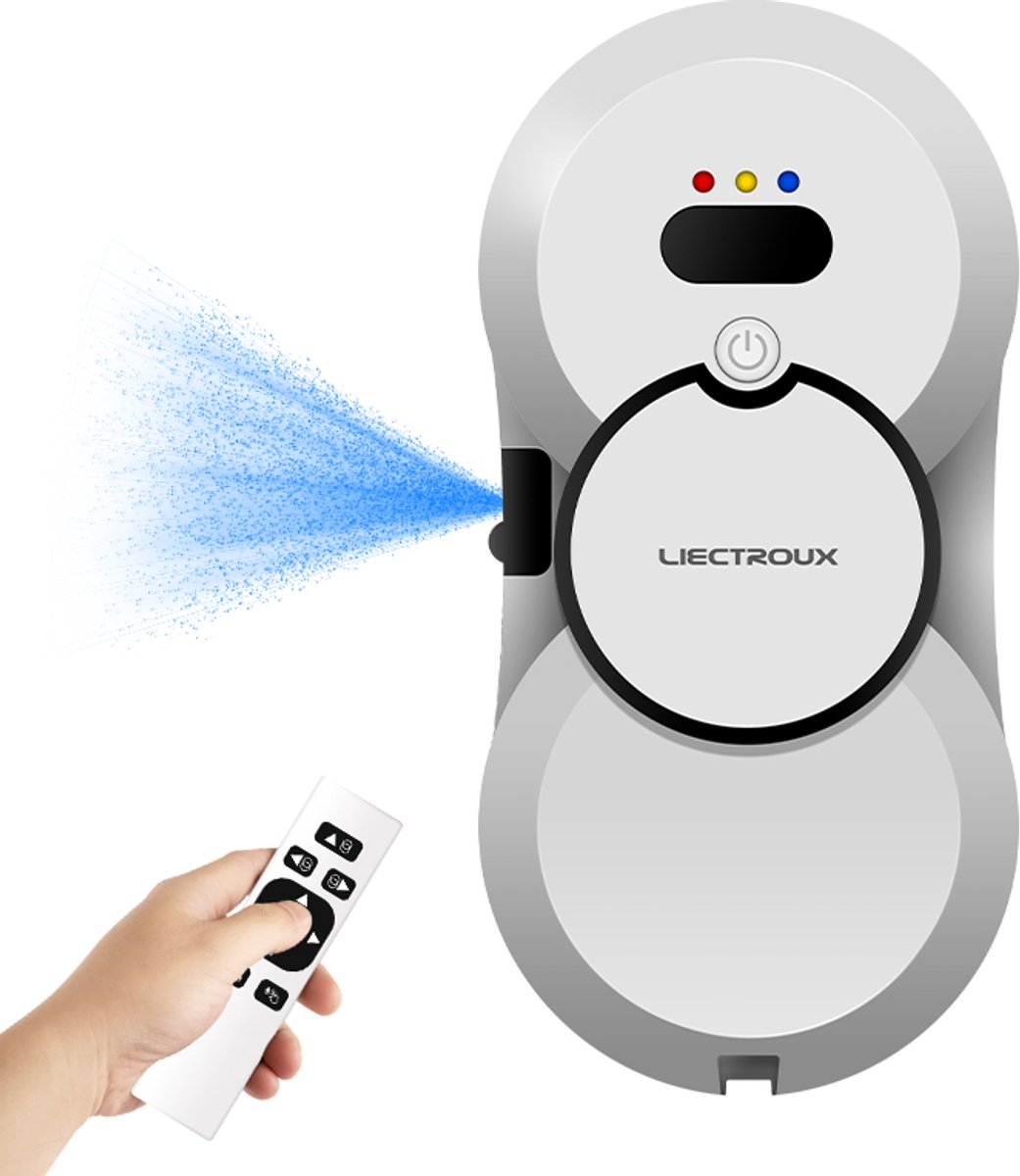 LIECTROUX HCR-10 Raamreinigingsrobot – Automatische Ramenwasser met Sprayfunctie – Slim, Veilig en Krachtig – Voor Huis & Kantoor – Wit
