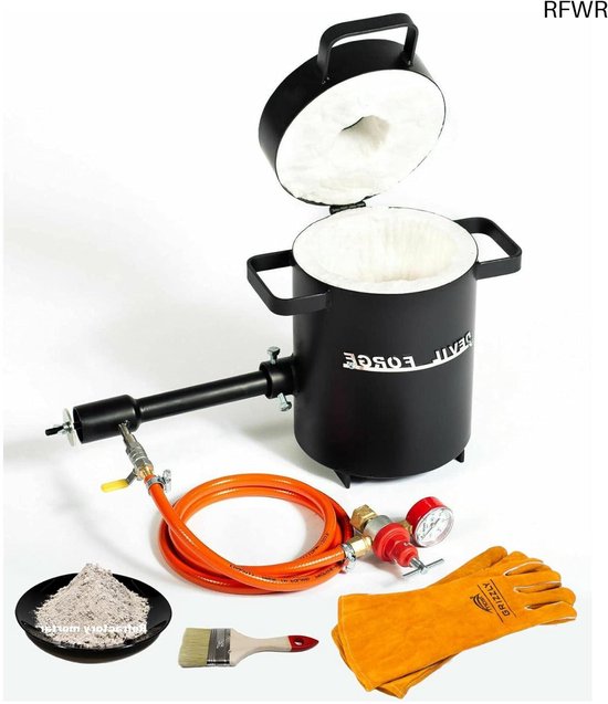 DangLeKJ Metalen smeltoven met 1/2/3 kg inhoud, smeltoven voor gegoten