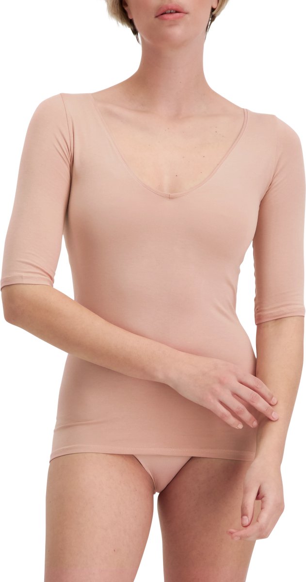 Noshirt Half Sleeve - SoftTouch Tencel - Round neck / Invisible Rose / S