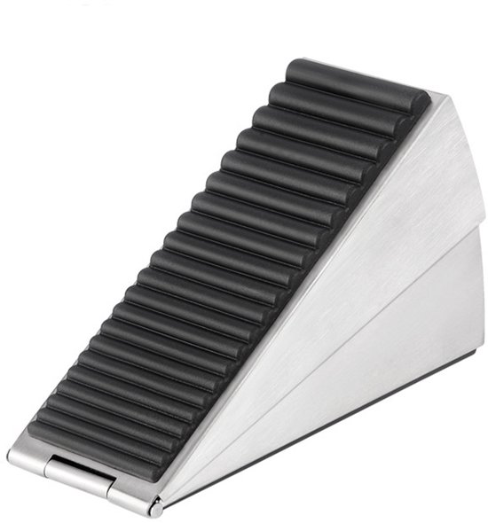 10 zwarte deurstoppers met scharnierpennen luxe verstelbare deurstopper robuust, met scharnierende deurstopper van rubber, zwart