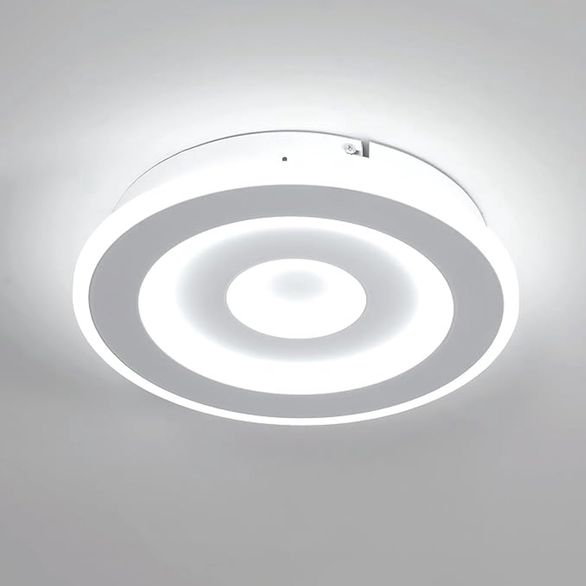 Moderne ronde LED-plafondlamp, 28W 28cm LED-plafondlamp, witte plafondlamp voor binnen voor slaapkamer, woonkamer, gang, koel wit licht 6500K