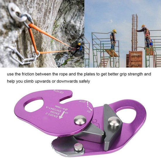 MAGT Klimmen Descender 15KN Zelfblokkerende Stop Descender Voor 9-12mm