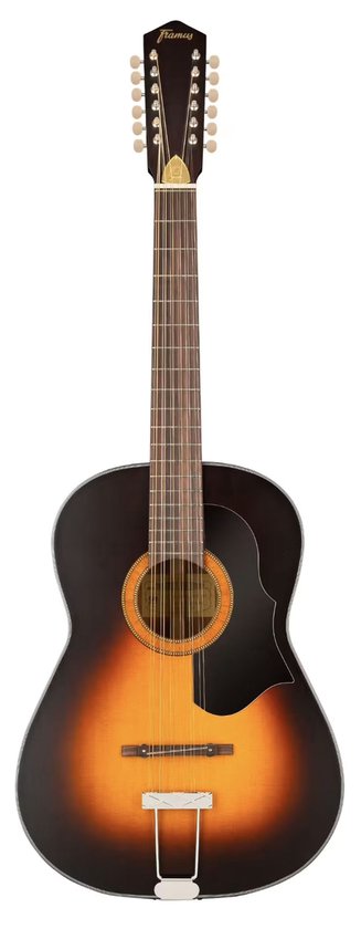 Framus 05/024 Vintage Hootenanny 12-String Sunburst High Polish 12-snarige westerngitaar met koffer