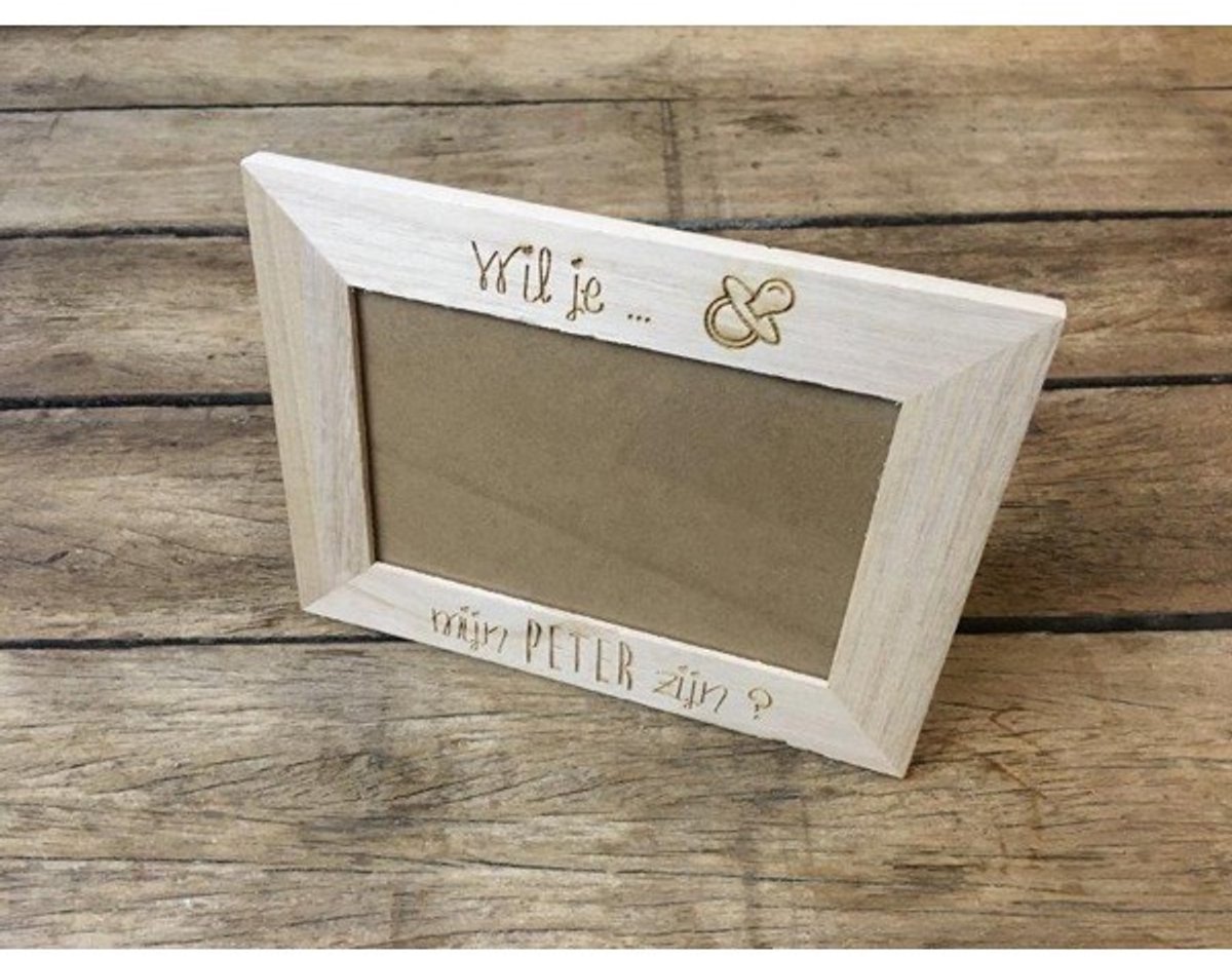 Dotti Houten Fotokader "Wil je mijn PETER zijn?" (20x15cm)