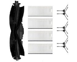 8-delige set vervangingsonderdelen voor robotstofzuigers - Geschikt voor Thamtu G11 robotstofzuiger - Rolborstel - Hoofdborstel - Zijborstel - Filter - HEPA-filter - Accessoires voor filterelementen - Accessoires en verbruiksartikelen - Wit, zwart