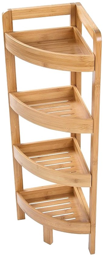 Ruimtebesparend bamboe rek - multifunctioneel - 1 stuk - bamboe | bol