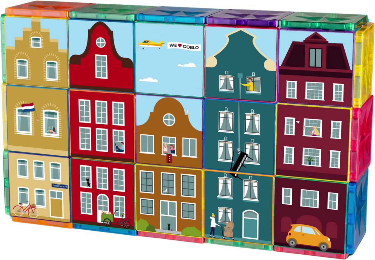 Coblo Magneet Toppers Little Amsterdam 60 stuks -Magnetisch speelgoed - Educatief speelgoed - Cadeau kind - Speelgoed 3 jaar t/m 12 jaar — afbeelding 12
