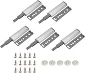 NOVOB® Magnetische Druksnappers Incl. Schroeven - 5 Stuks - Push to open - Magneetsnapper - Deursnapper - Deurmagneet - Magneetsluiting | Voor Kasten en Lades