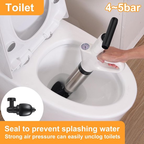 AGT déboucheur de canalisation à pompe: Ventouse 2 en 1 et nettoyeur de drains tuyau universel haute pression, 1 m (nettoyant pour tuyau d 'évacuation AGT déboucheur de canalisation à pompe: Ventouse 2 en 1 et nettoyeur de drains tuyau universel haute pression, 1 m (nettoyant pour tuyau d 'évacuation