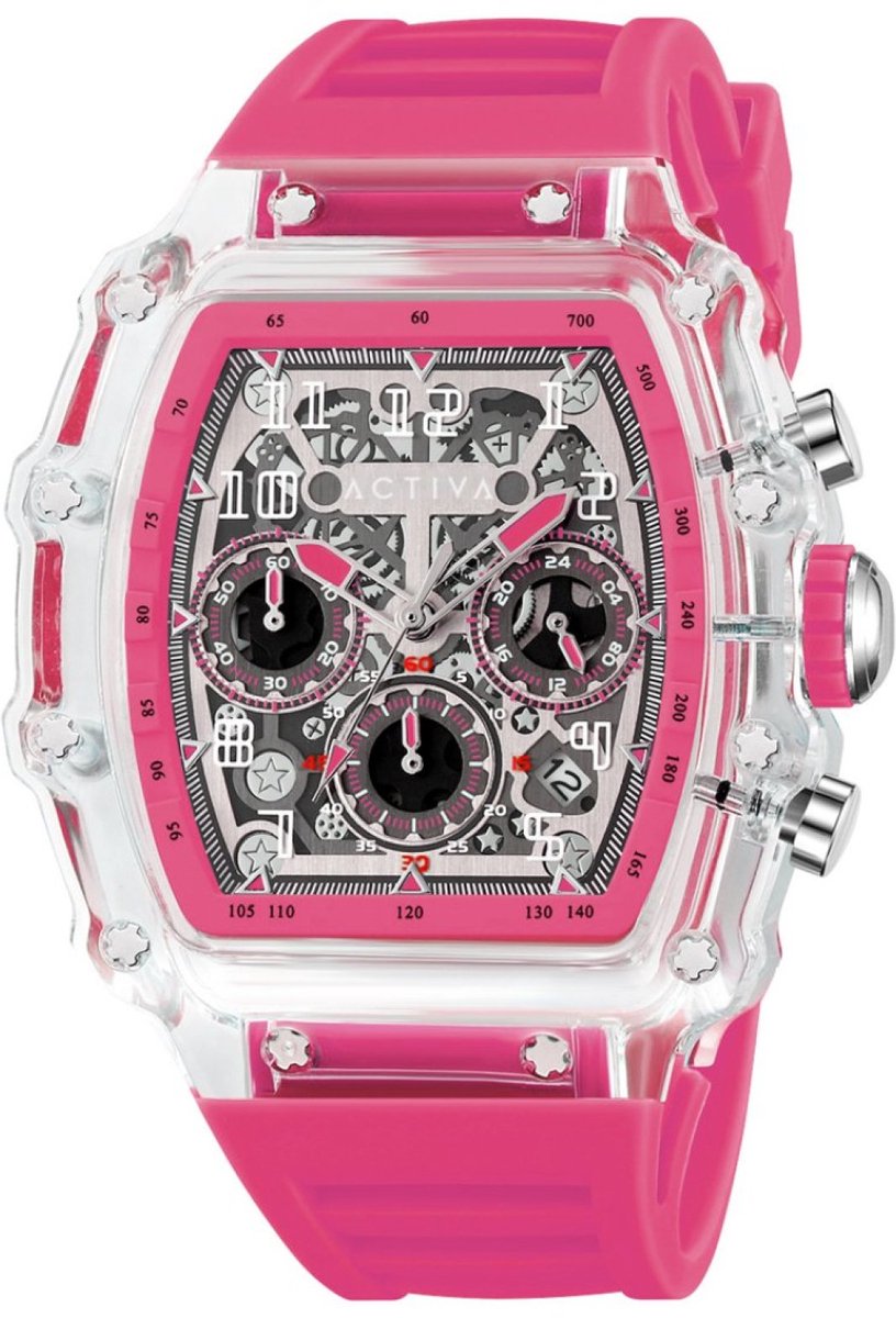 Activa x Invicta ESSENTIALS ACW2305-008 Heren Horloge - Waterdicht - Analoog - Quartz Uurwerk - Plastic met grijze Wijzerplaat - 44mm