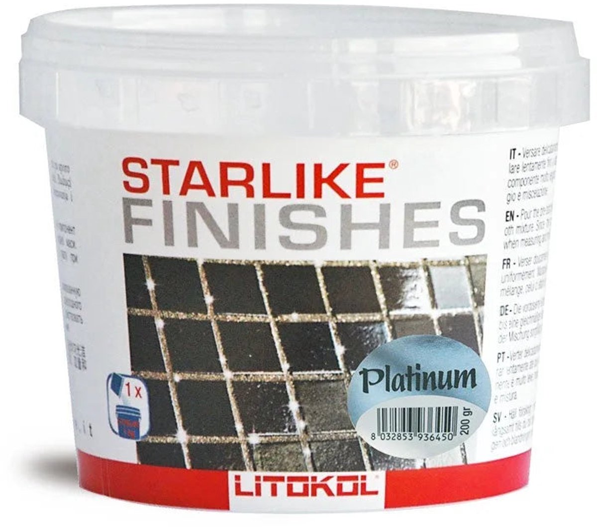 Kleureffect Platinum Litokol STARLIKE® Finishes 200 gram voor 5 kg