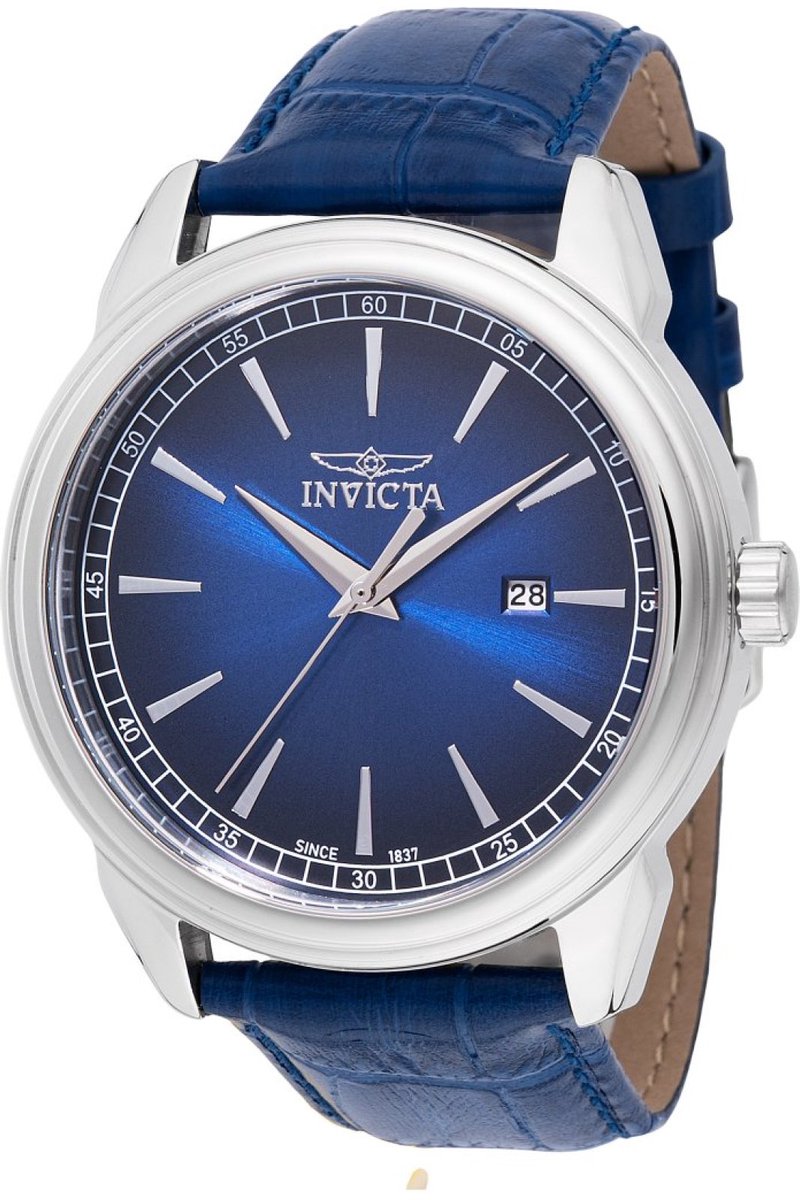 Invicta Celestial 47814 Heren Horloge - Waterdicht - Analoog - Quartz Uurwerk - Roestvrij Staal met blauwe Wijzerplaat - 43mm