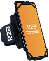 R2B Hardloop telefoonhouder met 360 graden rotatie - t/m 6,5 inch - Model Hengelo - Zwart - Sportarmband Telefoon - Hardloop Armband Telefoon