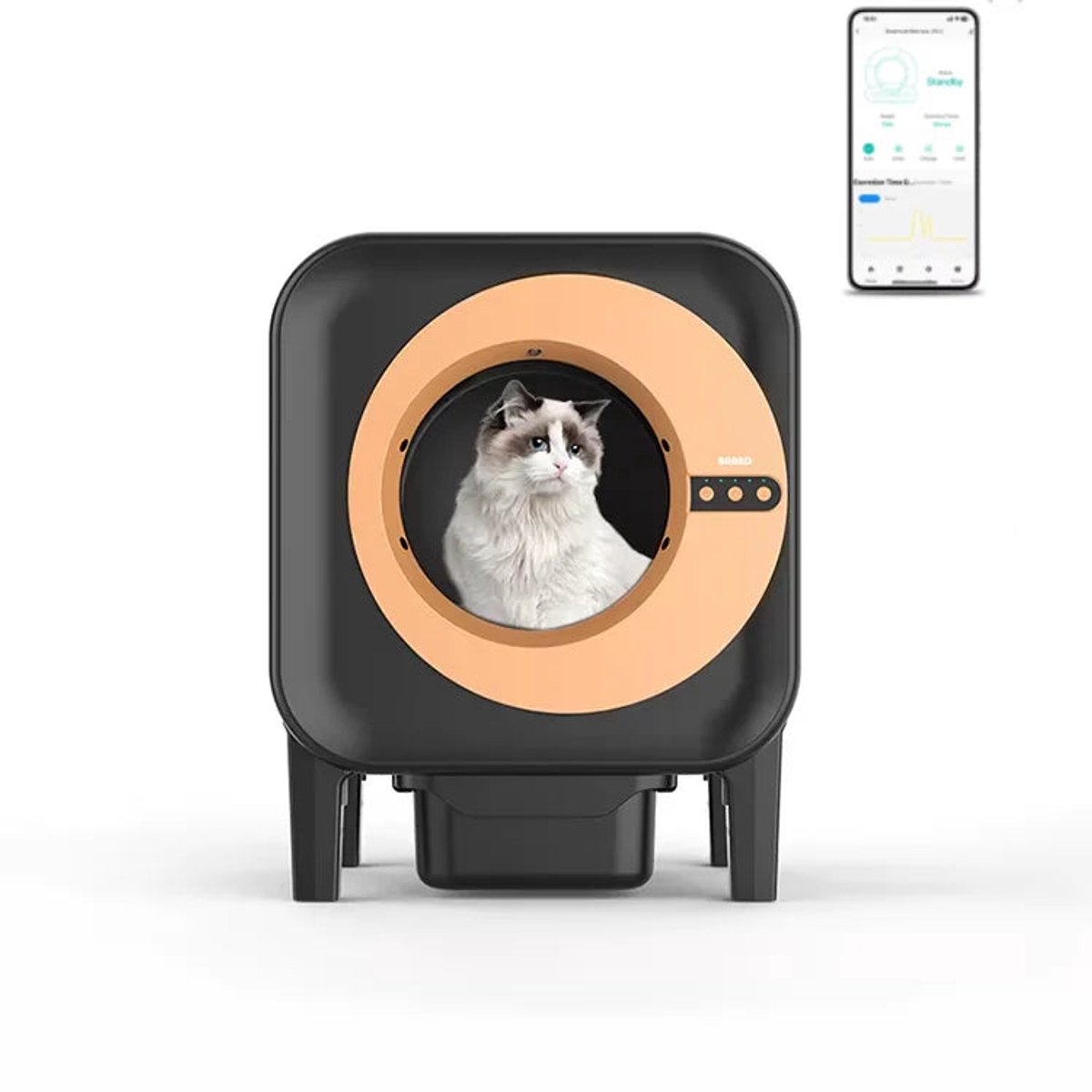 Kattenbak – Automatische Kattenbak – Zelfreinigende Kattenbak – Elektrische Kattenbak – Slimme Kattenbak – Inclusief App Bedienbaar – UV-Sterilisatie & Zilverionen Coating