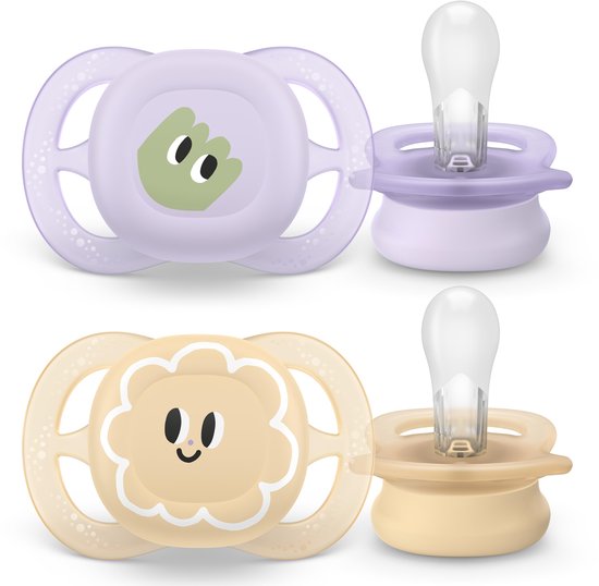 Philips Avent Ultra Start - BPA-vrije siliconen fopspeen (0-6 mnd) - Symmetrisch ontwerp - 2 stuks - SCF075/13 — afbeelding 2